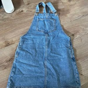 Denim overall dress